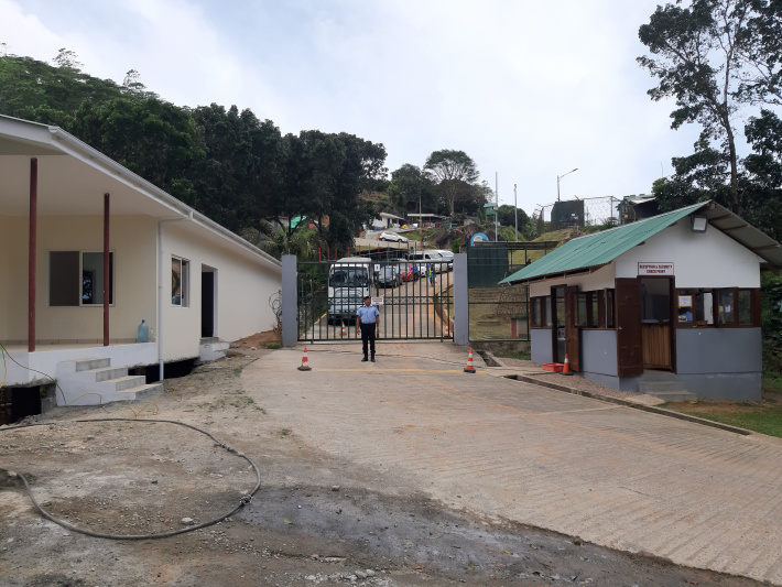 Gate one where the new facility is located (left) at SPS Montagne Posée